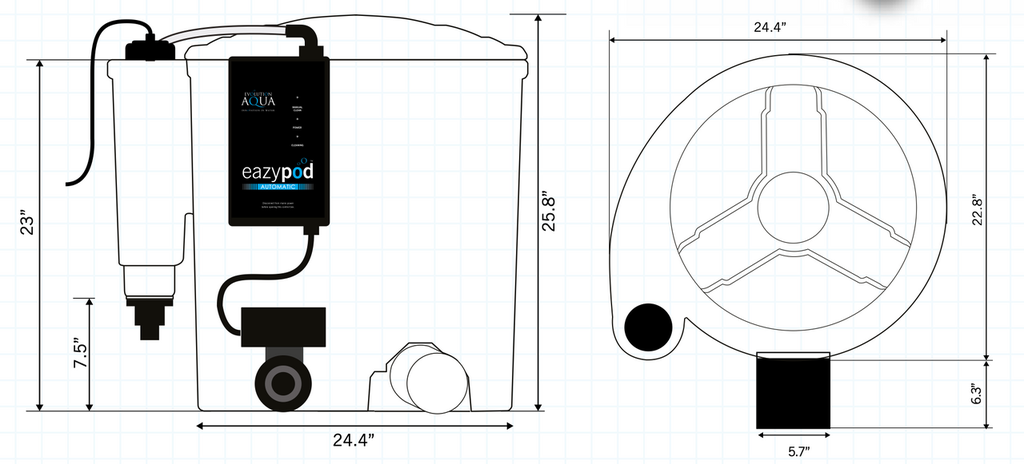 Evolution Aqua Eazy Pod Automatic system w/Airpump and 18 Watt UV
