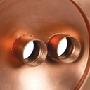 26&quot; COPPER BOWL - SQUARE - 12&quot; SPILLWAY