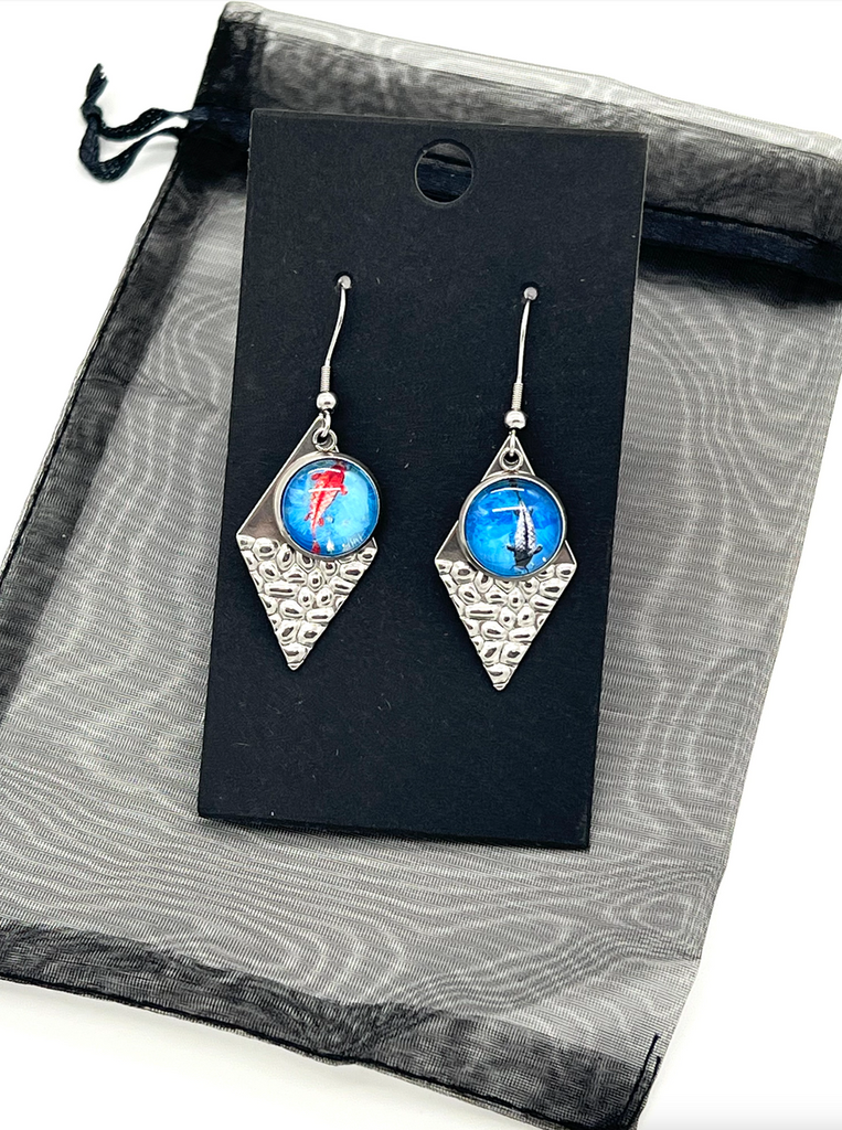 Lucky Koi Pond Charm Earrings