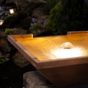 26&quot; COPPER BOWL - SQUARE - 12&quot; SPILLWAY