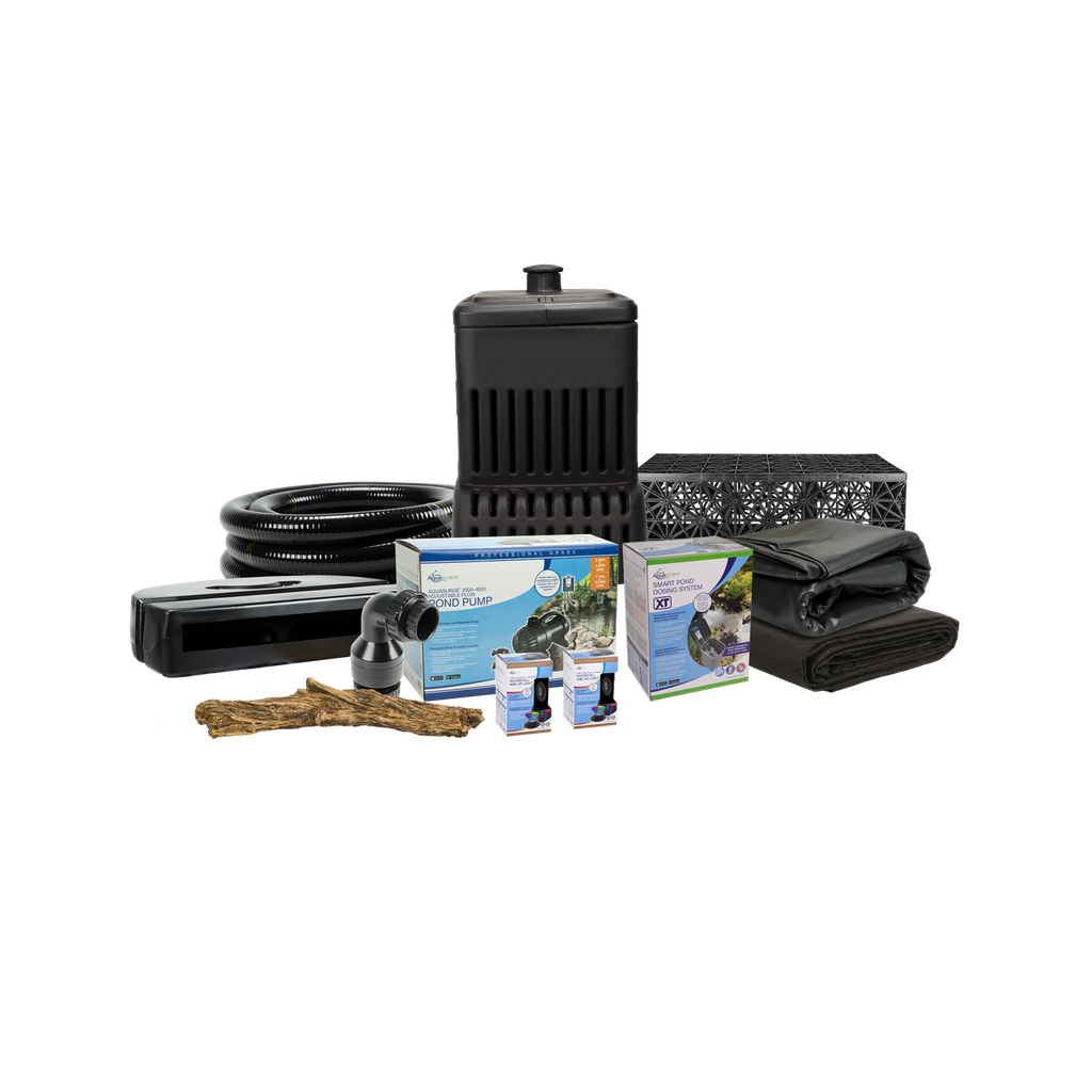 MEDIUM DELUXE PONDLESS WATERFALL KIT 16' STREAM W/AQUASURGE 2000-4000 ADJUSTABLE FLOW POND PUMP