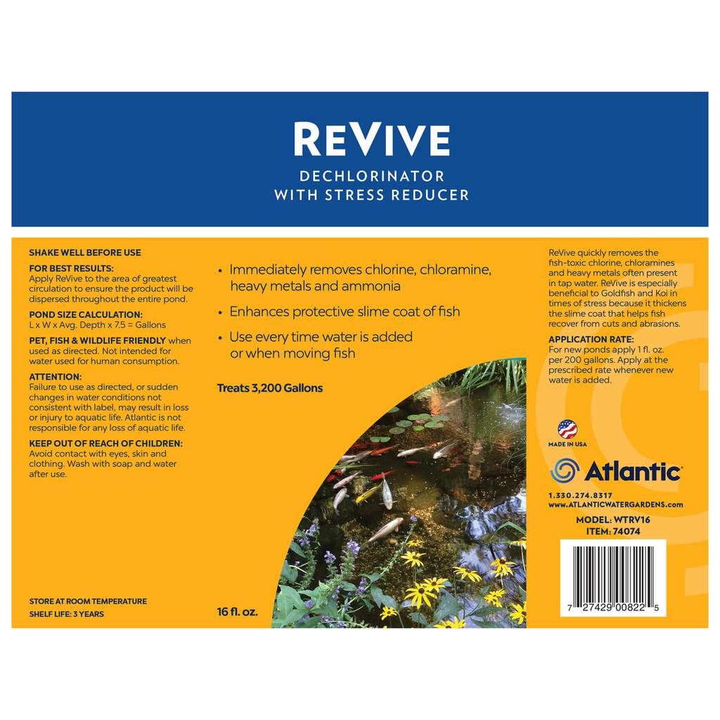Atlantic ReVive (32 fl oz) Dechlorinator with Stress Reducer