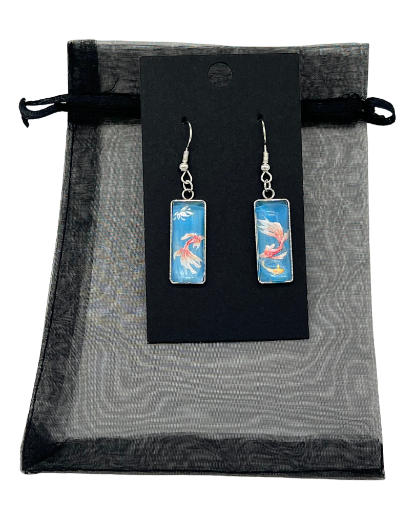 Lucky Butterfly Koi Charm Earrings