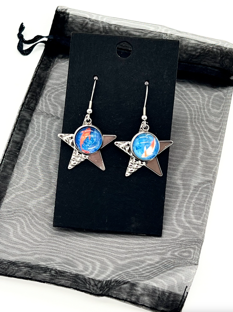Lucky Koi Pond Charm Earrings