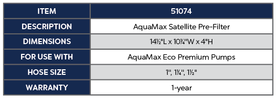 OASE AQUAMAX SATELLITE PRE-FILTER
