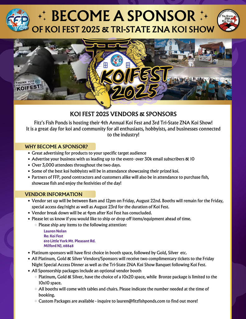 Special Access - Welcome Dinner Sponsor (FRIDAY) - Koi Fest 2025