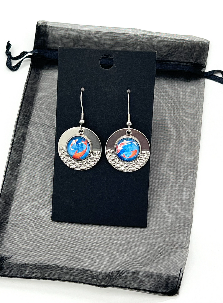 Lucky Koi Pond Charm Earrings