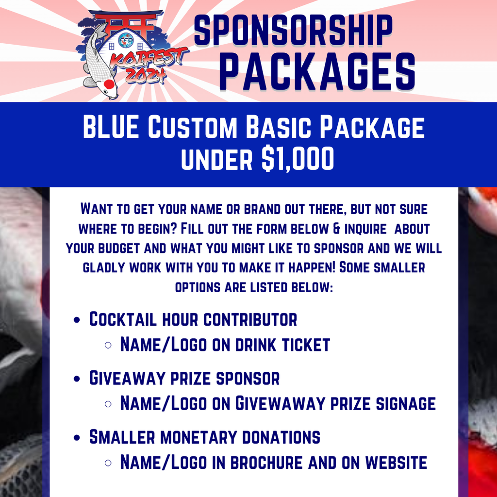 Blue (Custom) Sponsor Package