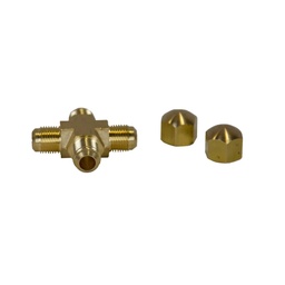 [ds-58109] 4-WAY 3/8&quot; SPLITTER WITH CAPS