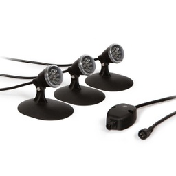[SOLWPL3] Atlantic 3 Pack - 1 Watt Warm White LED Pond Light