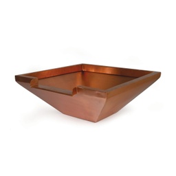 [ds-CB26S12] 26&quot; COPPER BOWL - SQUARE - 12&quot; SPILLWAY