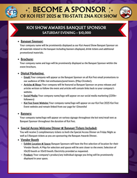 [Welcome-Dinner-Sponsor-Friday-Koi- Fest-2025] Special Access - Welcome Dinner Sponsor (FRIDAY) - Koi Fest 2025